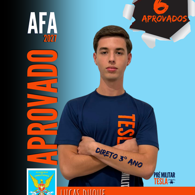 Lucas Duque — Aprovado direto para o 3º ano na AFA